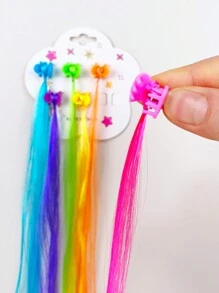 6pcs Girls Wig Decor Hair Claw For Hair Decoration