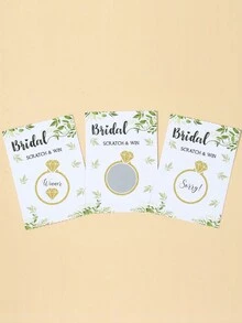 24 piezas Juego de tarjetas de raspaditas para decoración de fiestas y ambiente de juego, decoración para bodas, aniversarios, fiesta de novia y ducha de la novia - Multicolor - Ver 5