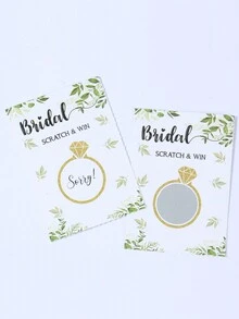 24 piezas Juego de tarjetas de raspaditas para decoración de fiestas y ambiente de juego, decoración para bodas, aniversarios, fiesta de novia y ducha de la novia - Multicolor - Ver 10