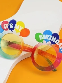 1piece, These Are My Birthday Glasses, Colored Lenses, Decorative Glasses, Party Photography Studio, Children's Plastic Glasses, Party Supplies, Cute Aesthetic Items, Cool Small Tools, Unusual Items, Strange Things - Multicolor - View 4