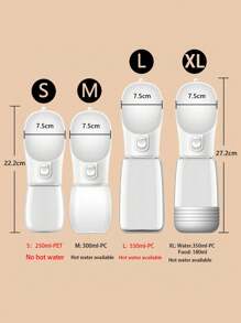 1pc Outdoor Portable Travel Pet Water Cup - White - View 3