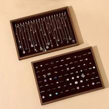 1 件珠宝展示托盘，适用于项链、耳环、手链、戒指和耳环，适合阳光旅行和返校使用 - 彩色 - 查看 3