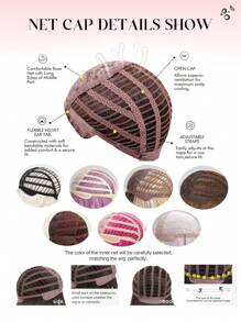 24英寸長直頭髮假髮，帶劉海人造假髮、耐高溫，適用於女士及女孩日常使用 - 黑棕色 - 查看 10