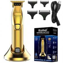 Kemei KM-I32S I32 Electric Rechargeable Hair Clipper Fast Charging And Long Time Using Professional Salon Trimmer Barbier Hot - Gold - View 1