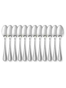 Set With 12 Pieces Stainless Steel Soup Spoons Silver Color Restaurant Kitchen Accessories - Grey - View 1