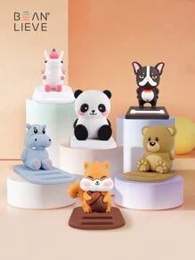 beanlieve Stojak na telefon stacjonarny z uroczymi wzorami zwierząt dostępny w wielu kolorach kompatybilny z 'em, telefonem z Androidem, prezentem urodzinowym, dla rodziny, przyjaciół, uchwytem na telefon, akcesoriami do telefonów - wielobarwność - Zobacz 2