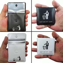 1 pièce Cendrier portable en aluminium EVA, cendrier compact de haute qualité pour l'extérieur, sac de collecte tendance et cool pour mégots de cigarette, convient pour les cendres, les mégots de cigarette, les sacs poubelle, petit et mignon, garde la ville propre, disponible en noir, blanc et bleu, cadeau pour les amis, garçons, Saint-Valentin, cœur, femmes, Saint-Valentin