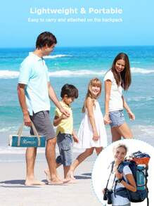 [1 cái] Lều đi biển cho 3-10 người, Dễ dàng thiết lập & Mái che che nắng di động trên bãi biển, Mái che bãi biển chống tia cực tím UPF50 + cho hoạt động ngoài trời, cắm trại, đi bộ đường dài - Bạc - Xem 4