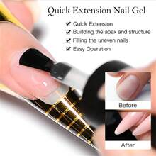 6pcs Gel Extension Nail Kit Quick Extension Gel Nail Polish Set 7ml Nail Extension Gel Construct Hard Gel Semi Permanent Acrylic Apres Extend Gel Nude Pink Nails UV Construction Gel For Nail Extensions Soak Off UV Gel Varnish Manicure Kit Nail Supplies Nail Art Design For Home Salon Gift For Women - 彩色 - 查看 4