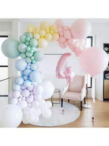 60/178 件粉色气球花环套装，马卡龙彩虹气球拱门套装，适用于淋浴生日婚礼派对背景装饰，圣诞节