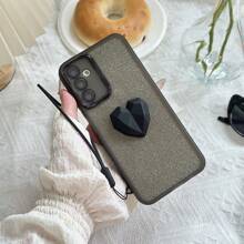 綠色1入組愛心形狀+矽膠帶手機殼，適用於三星S24U，閃亮版，新S23設計，矽膠防震超輕量後蓋，適用於A55 A73 M34 - 綠色 - 查看 11