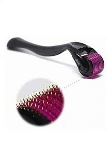 Derma roller Facial, Capilar, Barba Regenera Colágeno rodillo de microagujas - Negro - Ver 7