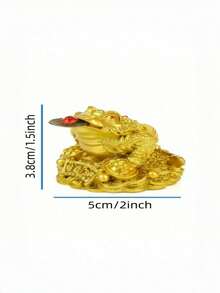 1入組風水招財青蛙擺飾，理想的財富吸引物，辦公桌擺件的招財青蛙形象雕塑，財富和繁榮的幸運禮物，新年和搬新家的禮物 - H，室內裝飾 - 多色 - 查看 2