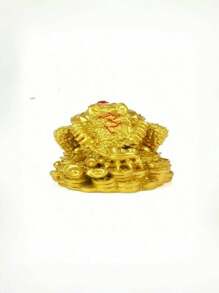 1入組風水招財青蛙擺飾，理想的財富吸引物，辦公桌擺件的招財青蛙形象雕塑，財富和繁榮的幸運禮物，新年和搬新家的禮物 - H，室內裝飾 - 多色 - 查看 4