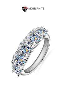 1 miếng Bạc S925 3.6 Carat Nhẫn đính hôn kim cương Moissanite Ins Light Sang trọng Phong cách Âu Mỹ Đơn giản và Thanh lịch Tiệc cầu hôn Tiệc Ngày Đeo Cho Vợ Bạn Gái Mẹ Ngày Lễ Tình Nhân Quà Tặng Sinh Nhật - Bạc - Xem 1