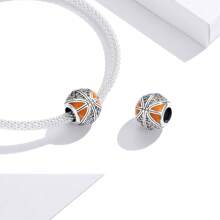 bamoer 1 PC 925 Sterling Silver Basketball Baseball Volleyball Football Charm Ball Sports Series Pendant Fit Bracelet DIY European Cup