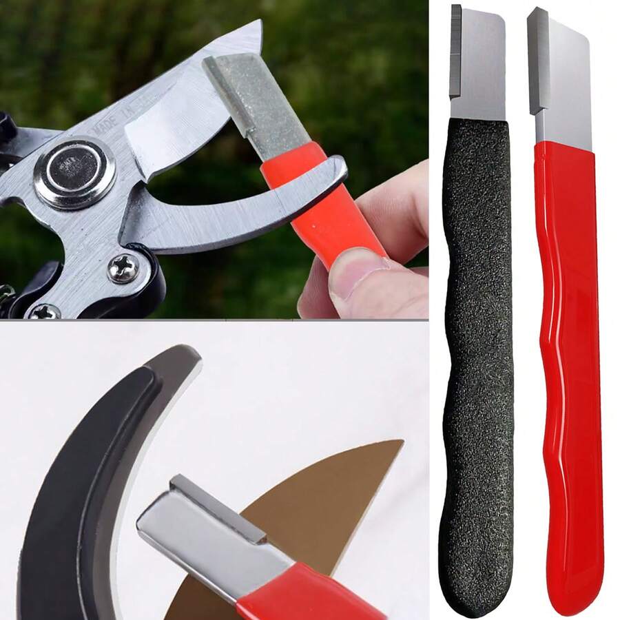 2PCS Professional Kitchen Knife Sharpener - Tungsten & Diamond Ceramic Sharpening Stone For All Blades, Includes Garden Shears Slice Like A Pro With Precision Sharpening - Multicolor - View 1
