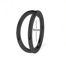 16G 鼻中隔环 316L 不锈钢鼻环 身体穿孔首饰 适用于鼻中隔/鼻子/耳垂 - 不锈钢软骨耳环 男女皆宜 - 黑色 - 查看 15