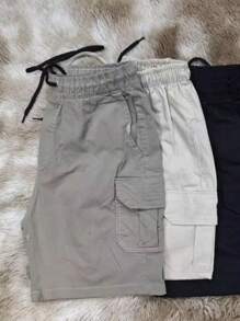 Men Denim Shorts - 薄荷綠 - 查看 3
