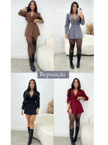 Women Two-Piece Outfits - 鏽棕色 - 查看 2