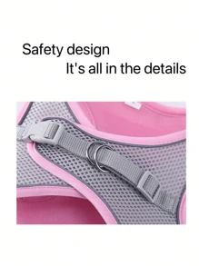 1入犬用背心式牽繩中小型犬種，如柯基、法國鬥牛犬和柴犬，可調整胸部和背部帶式犬用項圈