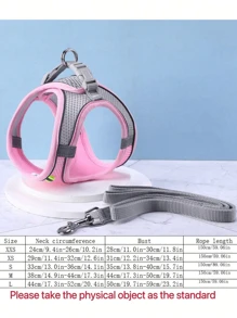 1入犬用背心式牽繩中小型犬種，如柯基、法國鬥牛犬和柴犬，可調整胸部和背部帶式犬用項圈