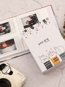 1 Album ảnh 100 trang chủ đề mèo dễ thương, 6 inch, màu xanh/hồng, đồ dùng học tập cho bé trai/bé gái, bộ sưu tập kỷ niệm gia đình, quà tặng cho cặp đôi/ngày lễ - trắng - Xem 10