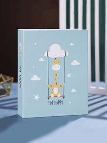 1pc 6-Inch 100Sheets Swing Deer Photo Album, Suitable For School, Office, Back-To-School Students, Males, Females, Colleagues, Couples, Festivals/Holidays - Valentine's Day Gift, Expandable Family Picture Album - Blue - View 10