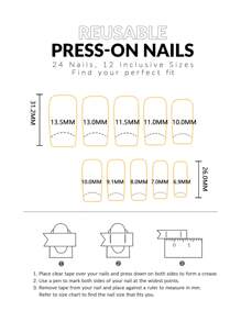 Atualize instantaneamente seu visual com 24 peças Conjunto de Unhas Postiças Quadradas Longas Pressione em Rosa Doce Estilo Francês, Design de Decoração com Laço Rosa 3D Iridescente com Pedrinhas, Unhas Postiças de Cobertura Total para Mulheres e Meninas, Inclui 1 Folha de Adesivos e 1 Lixa Miniatura, Remessa Aleatória de Gel Jelly - Rosa chiclete - Visão 6