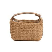 Straw Woven Makeup Bag Boho Cosmetics Storage Bag Portable Makeup Storage Bag Pouch Zipper Pouch Summer Essentials,Boho Vibes,For Holiday Beach, Bathroom Collection, Bedroom Collection, Large Capacity