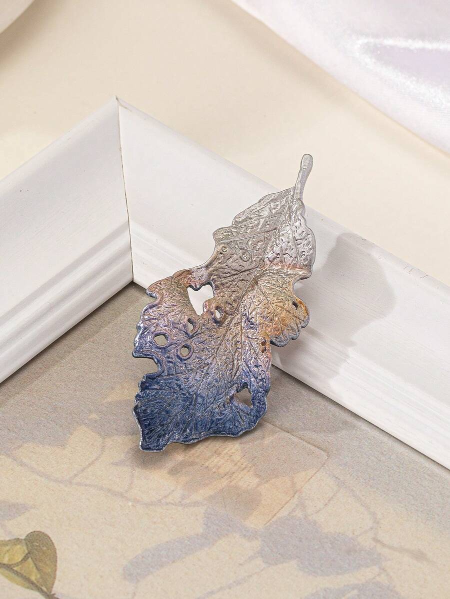 1入時尚復古葉形胸針，獨特個性化飾品禮品 S55 - 彩色 - 查看 1