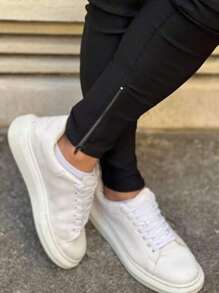 Men's Set Blazer Pants Slim Suit Formal Fashion - Black - View 11