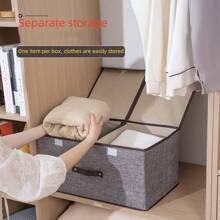 Foldable Clothes Organizer With Lid - Large Capacity Household Desktop And Wardrobe Storage Box  Decorations   Autumn Decor Festival Decor Room Decor Home Decor Fall Decor Bedroom Decor - Multicolor - View 2