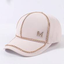 1入組女士夏日太陽帽，休閒時尚鑽石M形棒球帽，薄款風格女士遮陽帽 - 彩色 - 查看 12