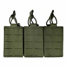 Molle Mag Pouch Tactical Triple Mag Pouch Laser Cutting Open-Top Mag Pouch With Adjustable Bungee Straps Easy Carry And Use For Games - Army Green - View 1