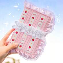 1pc DIY Lined Journal Sketchbook Pocket Planner Girls Diary Cute Notepads Stationery Notebooks Journals School Office Suppli - Pink - View 12