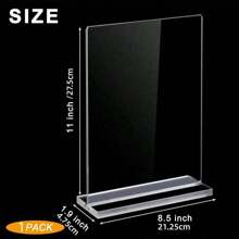 1/3 Packs Acrylic Sign Holder Clear Table Signs Stand, Double Sided T Shape Flyer Holder Plastic For Picture Paper Card Home Office Menu Retail Show Fair - Clear - View 10