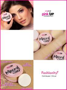 FASHIONITY Pink Up paquete maquillaje en polvo compacto Mineral Cover talla grande polvo traslúcido mate HD acabado profesional controla brillo textura ligera cobertura uniforme larga duración piel suave - 500 SUNNY + HD - Ver 3