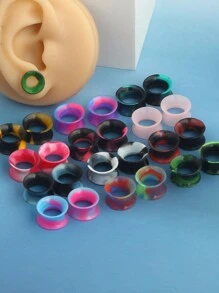 24pcs Silicone Ear Plugs Tunnels Thin Flexible Ear Earlets Earring Gauges Expander Stretchers Double Flared Flesh Body Piercing Jewelry 6-20mm For Women Men - Ear Tunnels - View 14