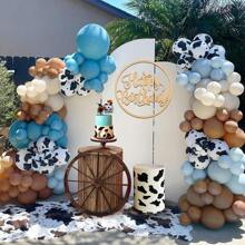 Decoraciones de fiesta de vaquero Occidental, conjunto de guirnalda de flores de globos temática de caballos para la decoración de fiestas temáticas de granja o vaquero para cumpleaños - Multicolor - Ver 9