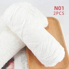 QJH 1pc/2pcs Velvet Chenille Yarn, Soft & Warm Hand Woven Yarn Thread, Perfect For DIY Crochet And Knitting Creative Projects, Ideal For Weaving Scarves, Blankets, Hats, Sweaters