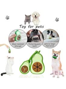 Ensemble distributeur de sacs à déchets pour chien en forme d'avocat avec support de sacs sans les mains, compatible avec les laisses et les harnais, comprend 1 rouleau de 15 sacs, convient pour tous les chiens