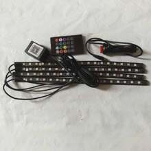 1 Bộ 72 Đèn LED Xe Hơi Ô Tô Không Khí Đèn Đèn Neon DIY RGB Nhiều Màu Sắc 48 Đèn LED Từ Xa Ứng Dụng Xe Ô Tô Điều Khiển Dải đèn Bộ - Nhiều màu - Xem 16