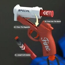 S686玩具霰彈槍附吸盤彈，軟彈槍殼彈射發射器，作為兒童和成人室外CS遊戲道具 - 彩色 - 查看 7