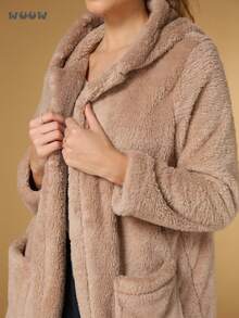 Women Coats - Màu Khaki - Xem 5