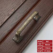 1pc Antique Retro Cupboard Pull Handles Zinc Alloy Wardrobe Kitchen Drawer Cabinet Door Handle Furniture Knobs Hole Distance 96mm/128mm/ Single Hole - Retro - View 2