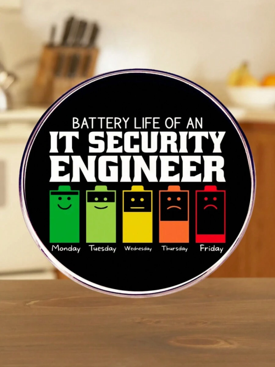 Broche de ingeniero de energía, insignia divertida de dibujos animados de batería para redes sociales, aleación metálica - Negro - Ver 1