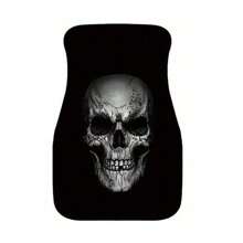 1入組獨特骷髏元素印花汽車地墊，通用前後車腳墊，保護您的汽車免受灰塵和泥漿，SUV和轎車均適用的迷彩圖案車腳墊 - 均碼 - 查看 7