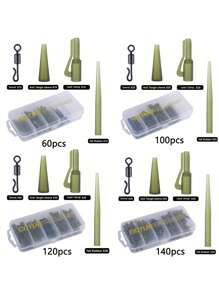 GOTURE Goture 60/100/120/140 peças Kit de Pesca de Carpa para Iniciantes - Conjunto de Caixa de Equipamentos Tudo em Um com Acessórios Essenciais