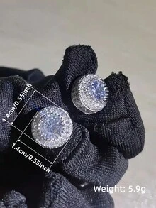 1對迷人的立體氧化鋯石耳釘，適用於女士婚禮、訂婚、紀念日派對珠寶情人節禮物 - 1# - 查看 5